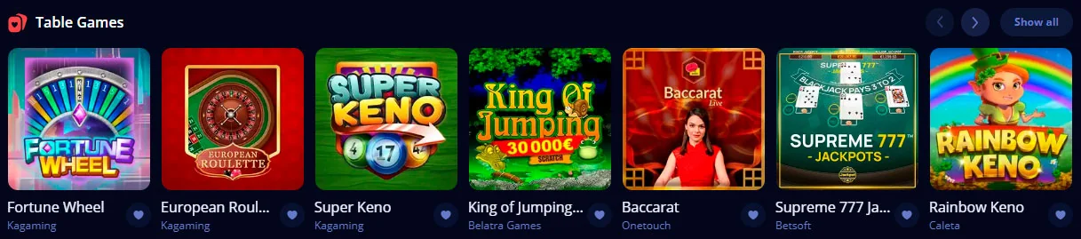 টেবিল গেম Marvel Casino